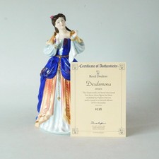 RARE ROYAL DOULTON FIGURINE SHAKESPEARE LADIES DESDEMONA HN 3676 LTD ED + CERT