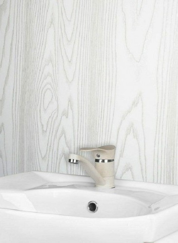 White wood shower panels - 10,