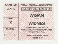 27/02/1988 Rugby League Ticket