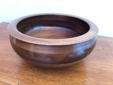 Vintage small bowl turned wooden bowl hand crafted, nibbles, snacks 8” wide.