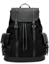 Gucci Jumbo GG Canvas Backpack GENUINE Black Monogram Leather Drawstring £2300