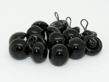 10 pairs Black Glass Teddy
