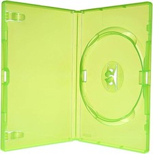 5 x Amaray Official Microsoft XBOX 360 Translucent Green Game Case Single Disc