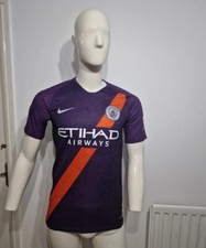 Manchester City 2018-19 Rare Third Shirt Player Mahrez #26 Size S Used 