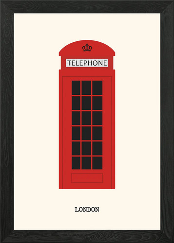 Red telephone booth london - red,