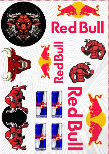 Stickers sheet redbull - stickers,