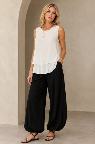 Chesca ivory chiffon double - ivory,