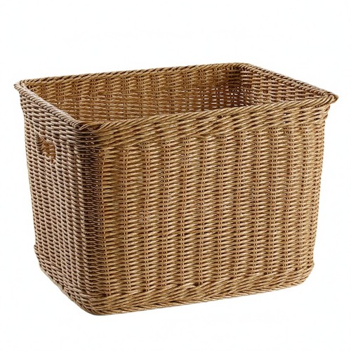 Rattan laundry basket two tone - laundry,