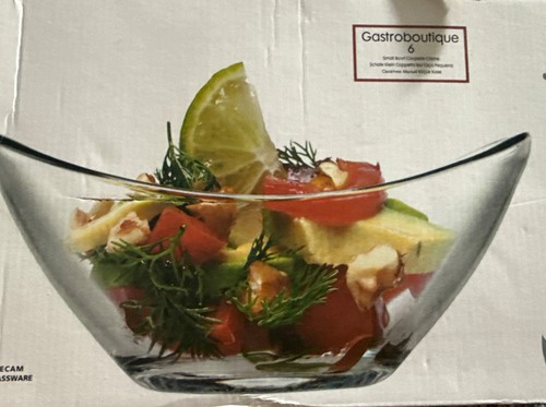 Glass prawn cocktail bowl set - glass,