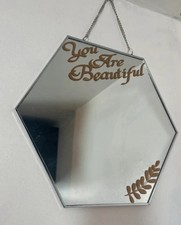 Hexagon Hanging Mirror •