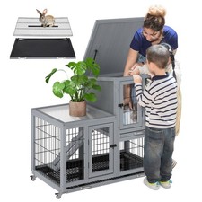 COZIWOW Wooden Rabbit Hutch