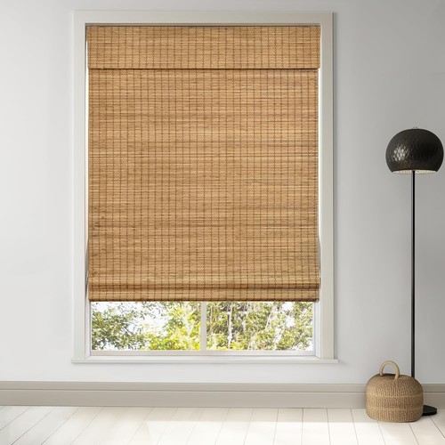 Lazblinds bamboo roman shades - bamboo,
