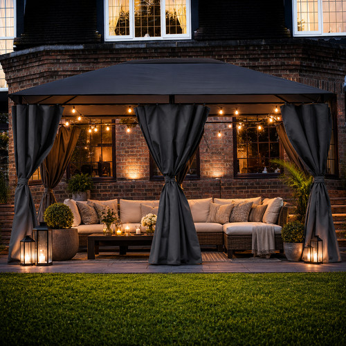 New outdoor garden gazebo - outdoor, grey