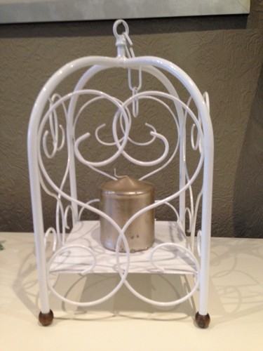 Cream lantern candle holder - lantern,