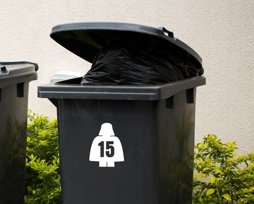 Wheelie bin numbers - 3,