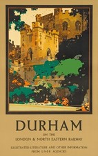 TX346 Vintage DURHAM LNER Railway British Travel Poster Re-Print A2/A3/A4