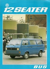Volkswagen Transporter 12 Seater Bus 1981-82 UK Market Foldout Sales Brochure