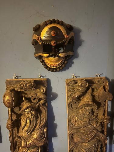 Old tibetan buddhist - tibetan, wood