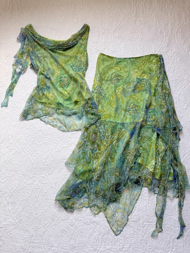 Rene derhy green blue paisley - rene,