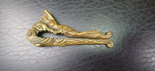 VINTAGE NUDE BRASS WOMAN MERMAID ON FISH SEA CREATURE  NUTCRACKER