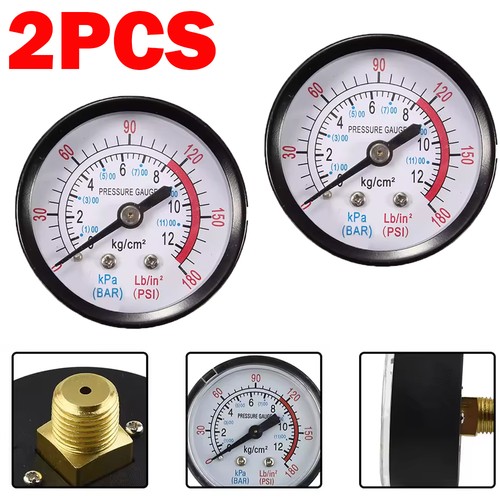 2pack air pressure gauge - pressure, 1/4"
