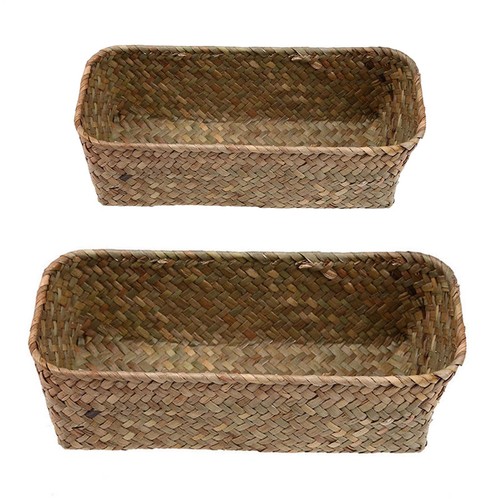Seagrass wicker storage basket - wicker,