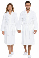 Mens & Ladies Bathrobe Terry Towelling 100% Cotton Shawl Dressing Gown Bath Robe
