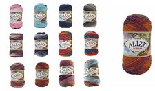 Rainbow Alize Burcum Aran Batik 100g