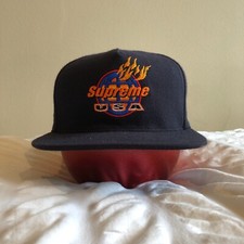 Supreme Cap Fire Graphic