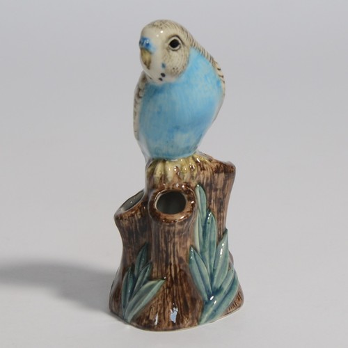 Quail ceramics blue budgerigar - ceramics,
