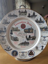 Lancashire Area Collierys Edwardian Bone China Plate