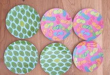 Precidio Coastal Melamine Plastic Dinner Salad Side Plate Set of 6