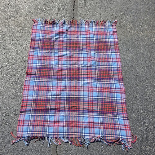 Plaid throw blanket blue - blue, red