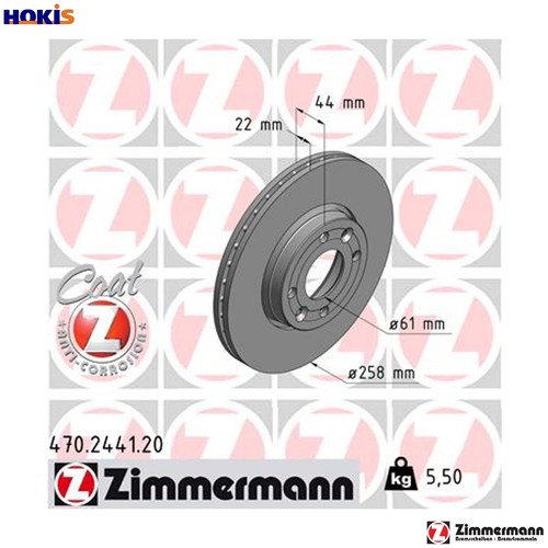 Brake disc 470 2441 for - 470.2441.20,