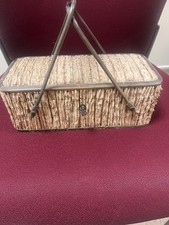 Antique vizagapatam/horn sandalwood casket/box with key and handles