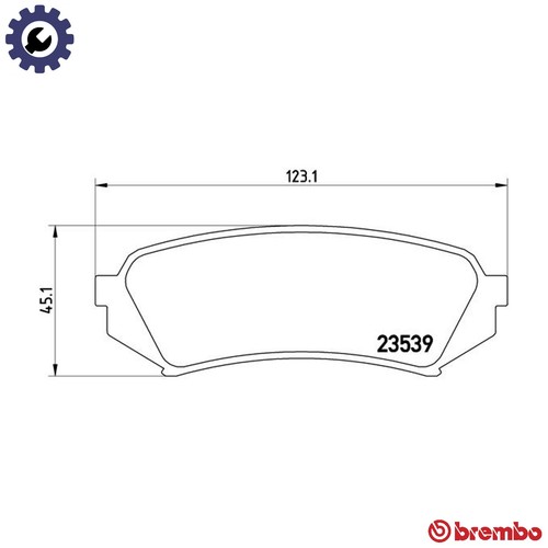 Brake pad set - pad,