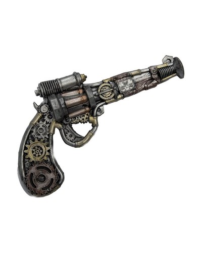 Foam steampunk pistol revolver - steampunk,