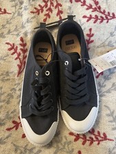 New TESCO BLACK CLASSIC Lace Up Trainers, Pumps, Gym Shoes,UK 5/EUR 38