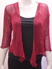 BOHO CHIC CROCHET STYLE KNIT SHRUG CARDIGAN MESH ONESIZE 10 12 14 16 18 20