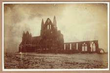 View of Whitby Abbey. Rare 1880s Frank Meadows Sutcliffe albumen photograph