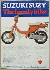 SUZUKI SUZY 49cc Moped Scooter Sales Leaflet c1980