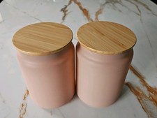 IKEA Glass Storage Jars X 2 With Bamboo Lids