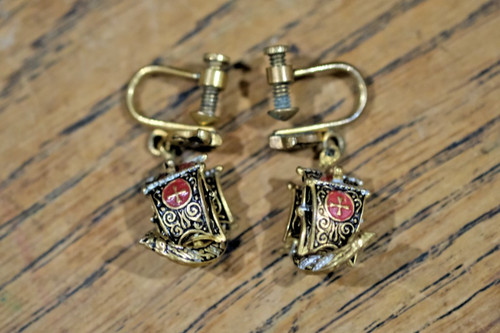 Vintage heraldic shield screw - heraldic,