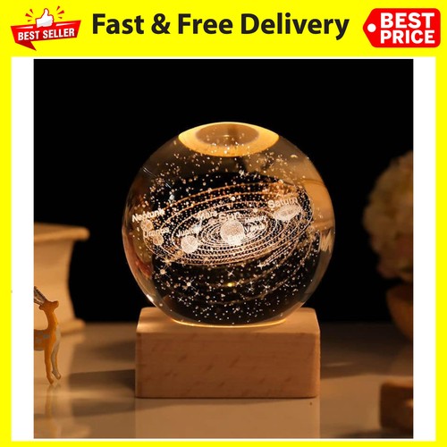 Crystal ball planets model - 3d,