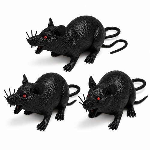 3pcs toy rat fake - rat, mice
