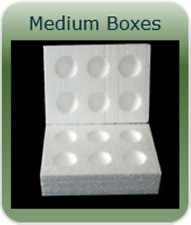 135 X 6 HOLE MEDIUM POLYSTYRENE EGG BOXES HATCHING/INCUBATION CHICKEN