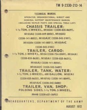 TM9-2330-213-14 1 1/2 Ton Trailer M103A1 M104 M106 M488 Repair Maintenance book