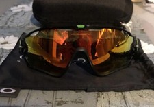 OAKLEY JAWBREAKER MARK CAVENDISH EDITION FIRE IRIDIUM POLARISED SUNGLASSES