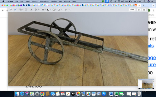Vintage planter cart - planter, metal