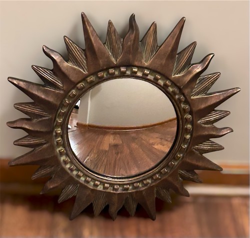 Vtg convex sunburst sun wall - convex,